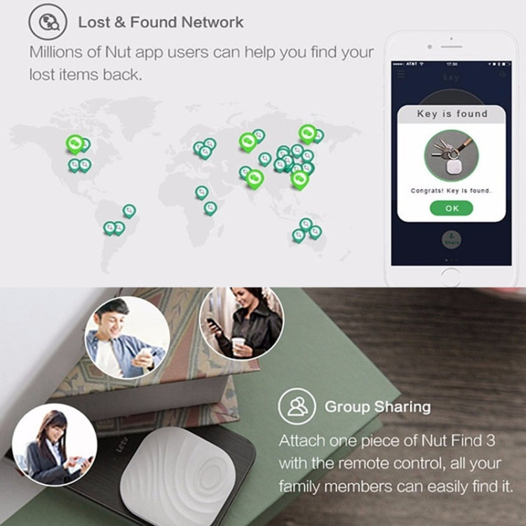 NUT F7X Smart Anti-Lost Device Bluetooth Two-Way Alarm Mobile Phone Key Wallet Anti-Lost Device NUT F7X Smart Anti-Lost Device Bluetooth Two-Way Alarm Mobile Phone Key Wallet Anti-Lost Device